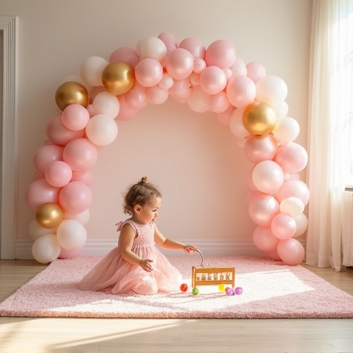 Baby shower soft play setup